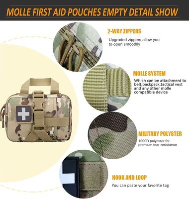 Tactical Medicine Large Capacity IFAK Bag Removable Quick Release Bag Patch Molle First Aid Kit